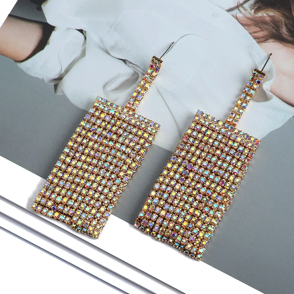 Fashion Long Dangle Earrings Trend Design Double Tassel Metal Ear Accessories For Women Earring