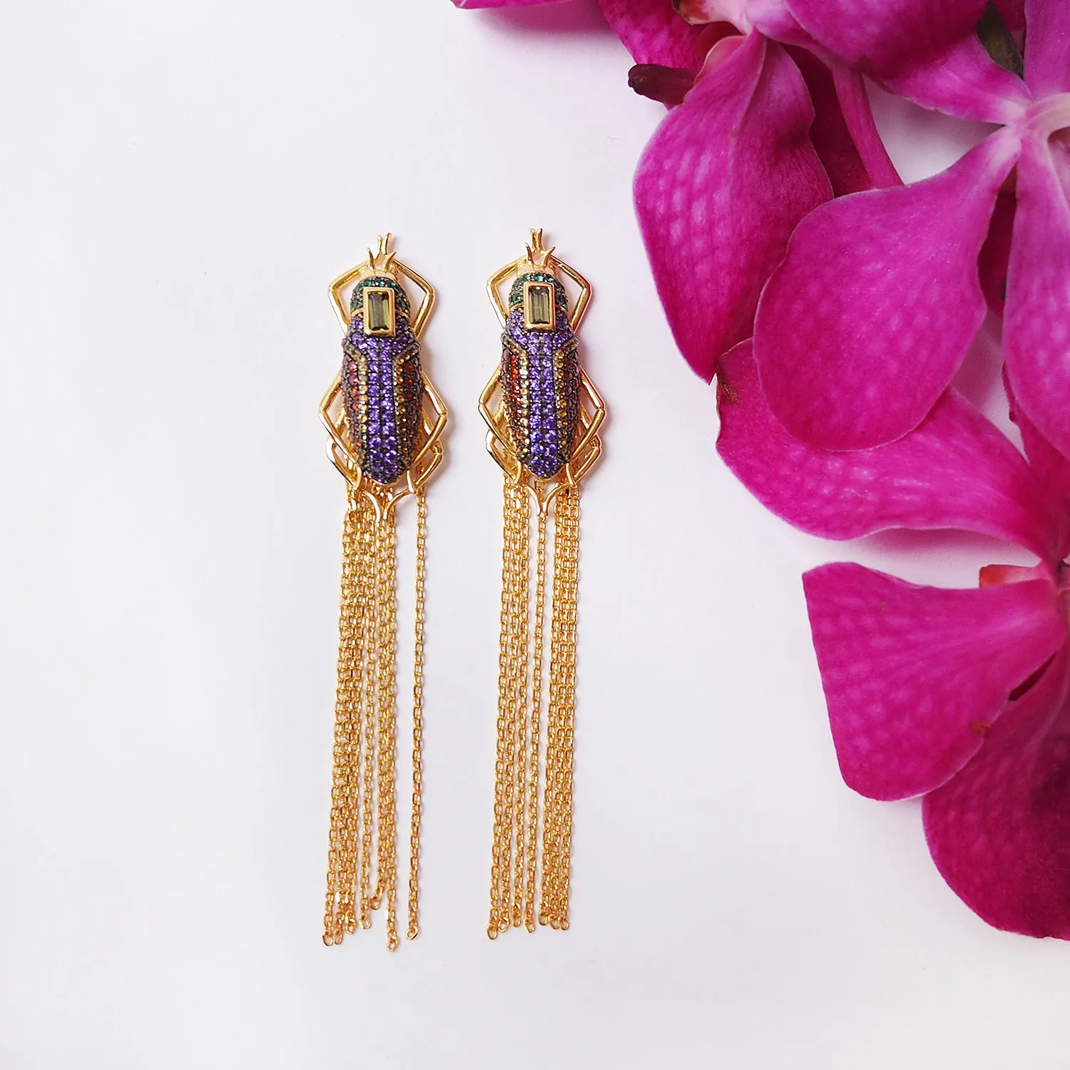 Gina Beetle Earrings