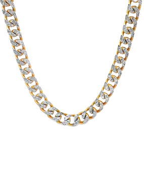 Gold Chain- 10ct Two Tone 55cm Curb Chain-787034