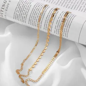 Gold Heart Anklets