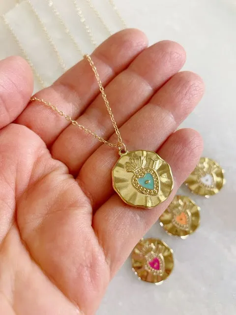 Gold Sacred Heart Necklace
