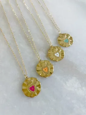 Gold Sacred Heart Necklace