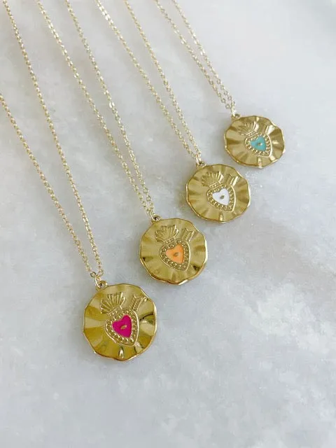 Gold Sacred Heart Necklace
