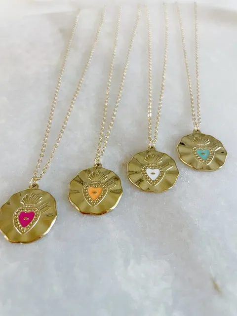 Gold Sacred Heart Necklace