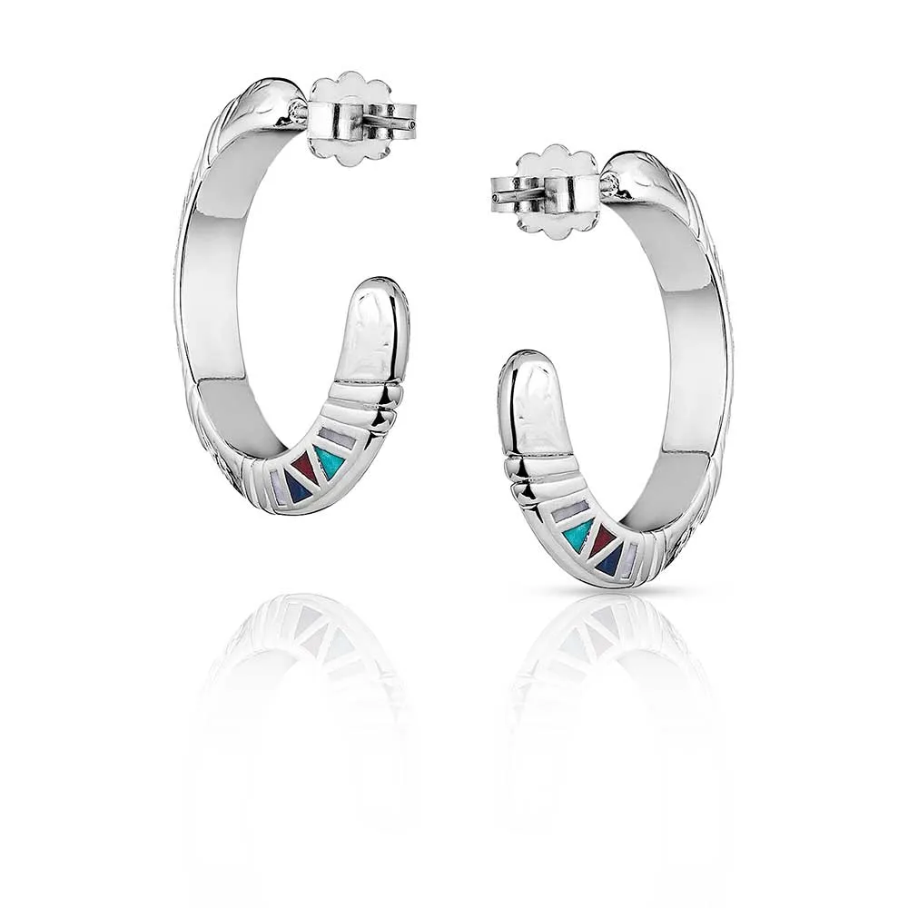 Hidden Mosaic Hoop Earrings