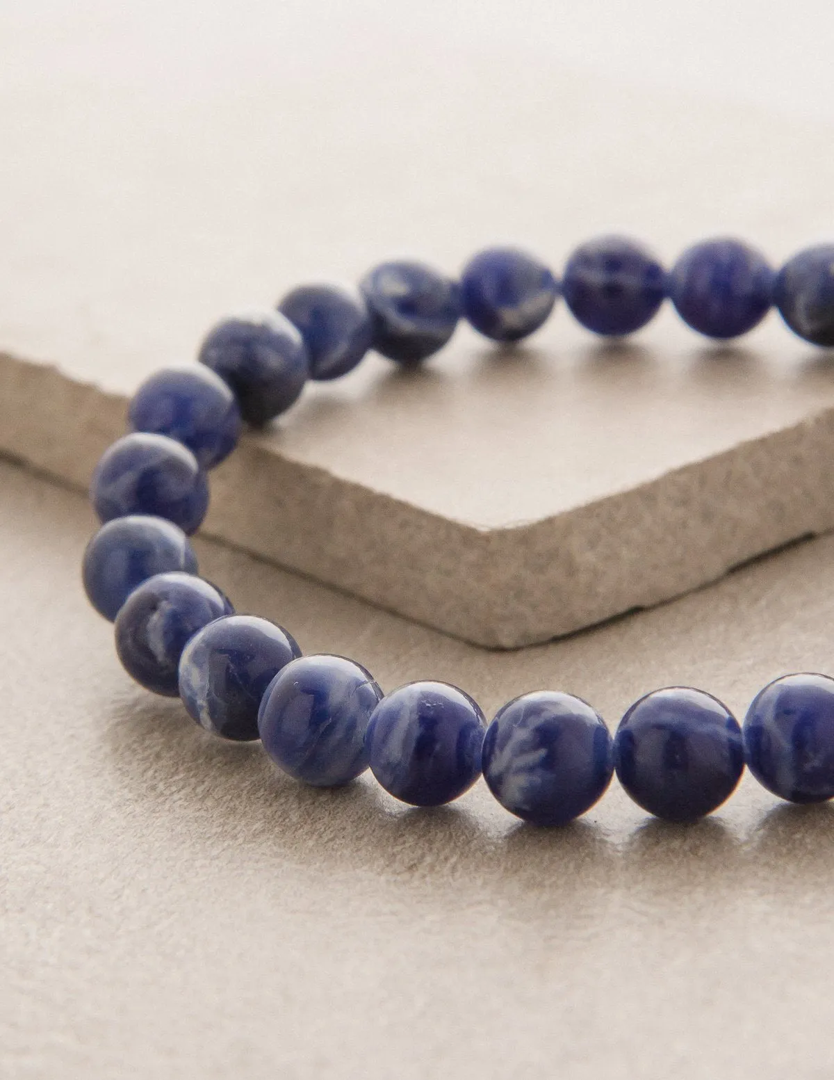 High-Energy Blue Sodalite Wrist Mala