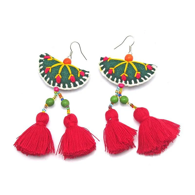 HIlltribe Crocheted Earrings, K