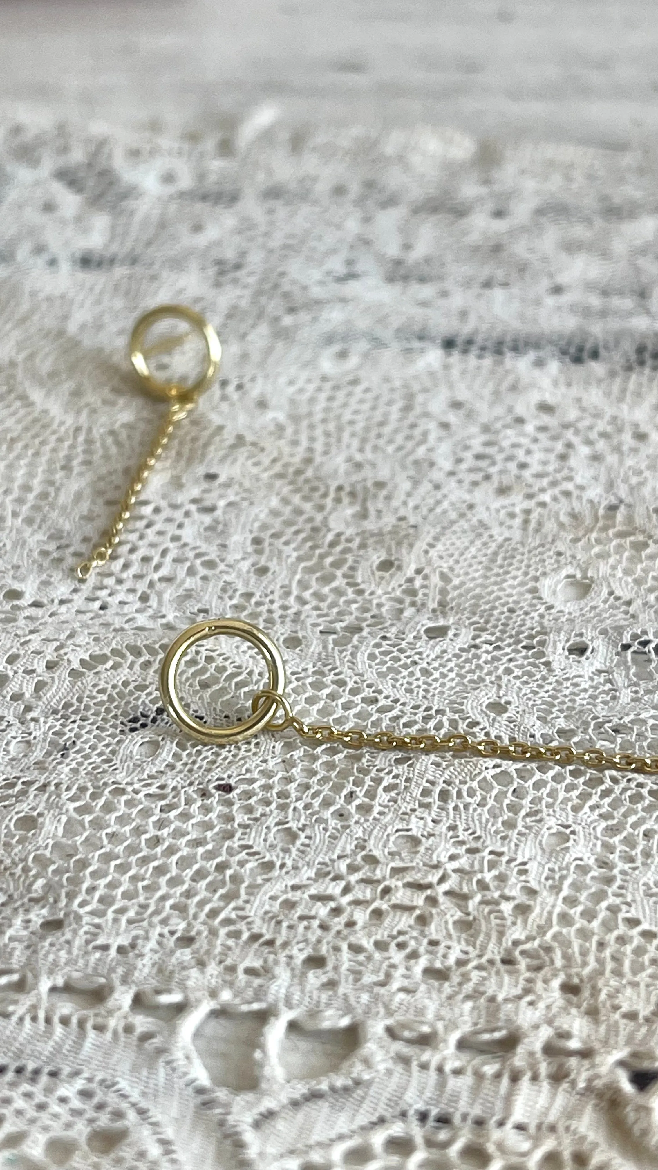 hoop and chain earstuds | 925 silver