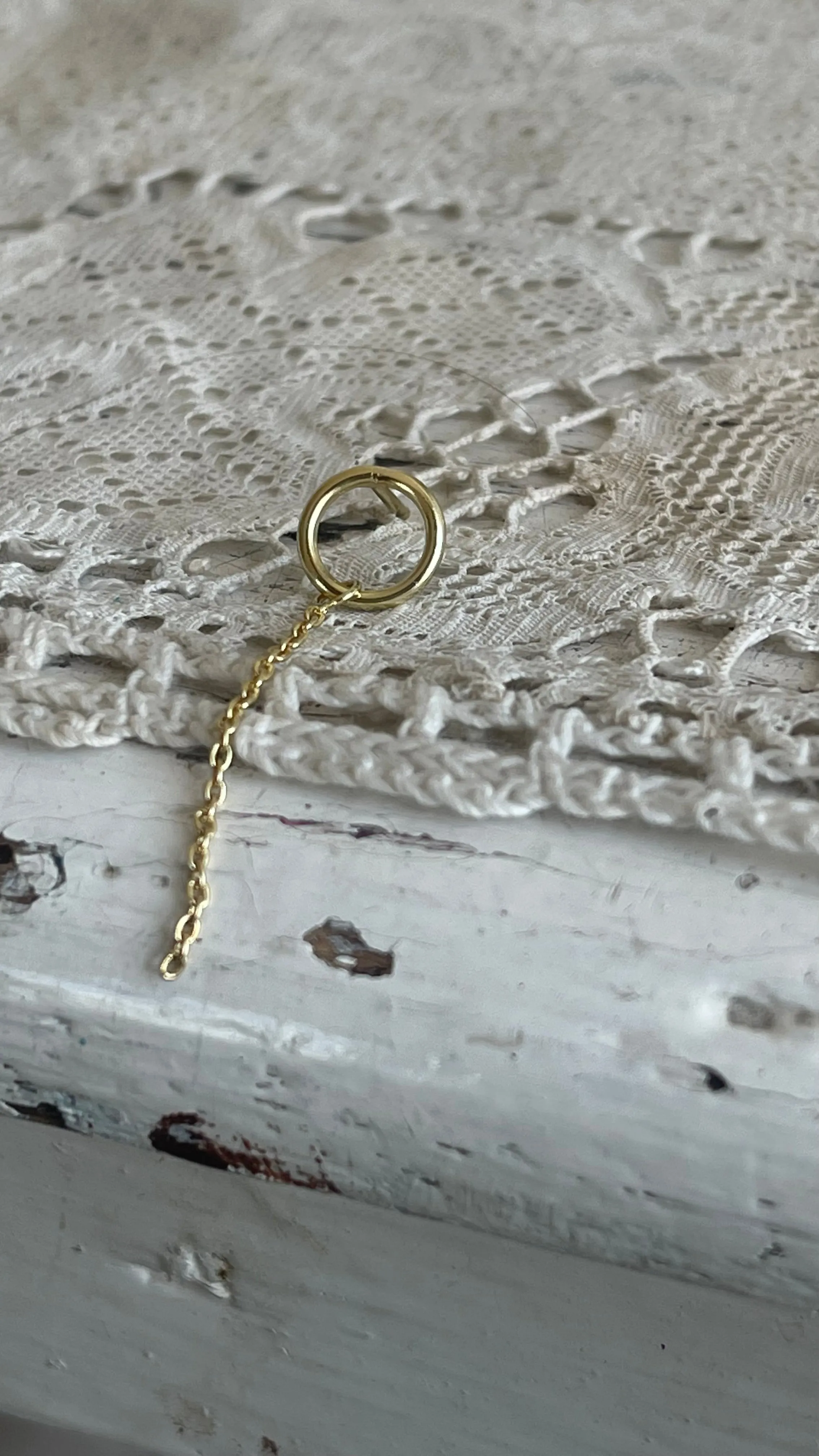 hoop and chain earstuds | 925 silver