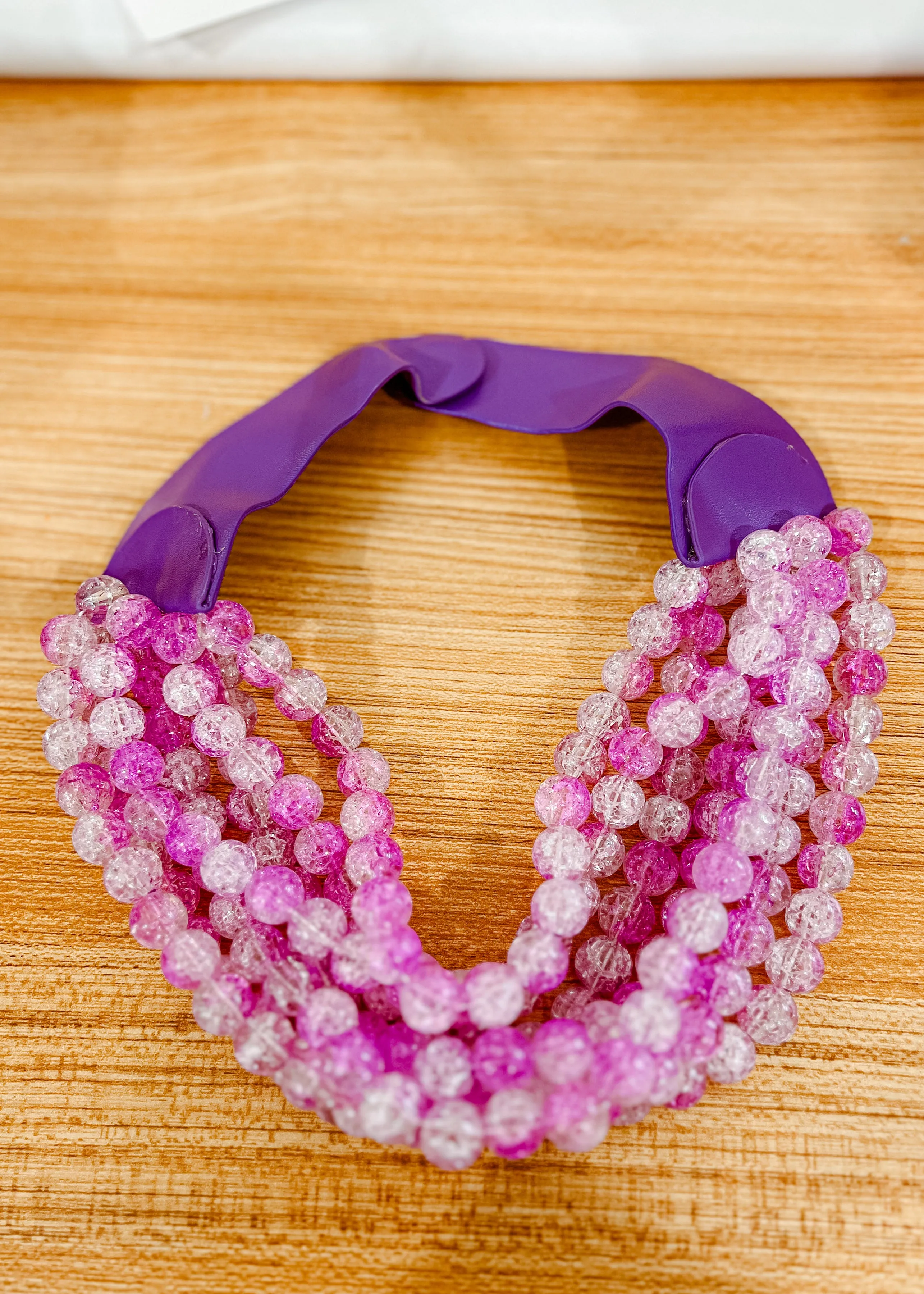 Ice Textured Round Marble Necklace
