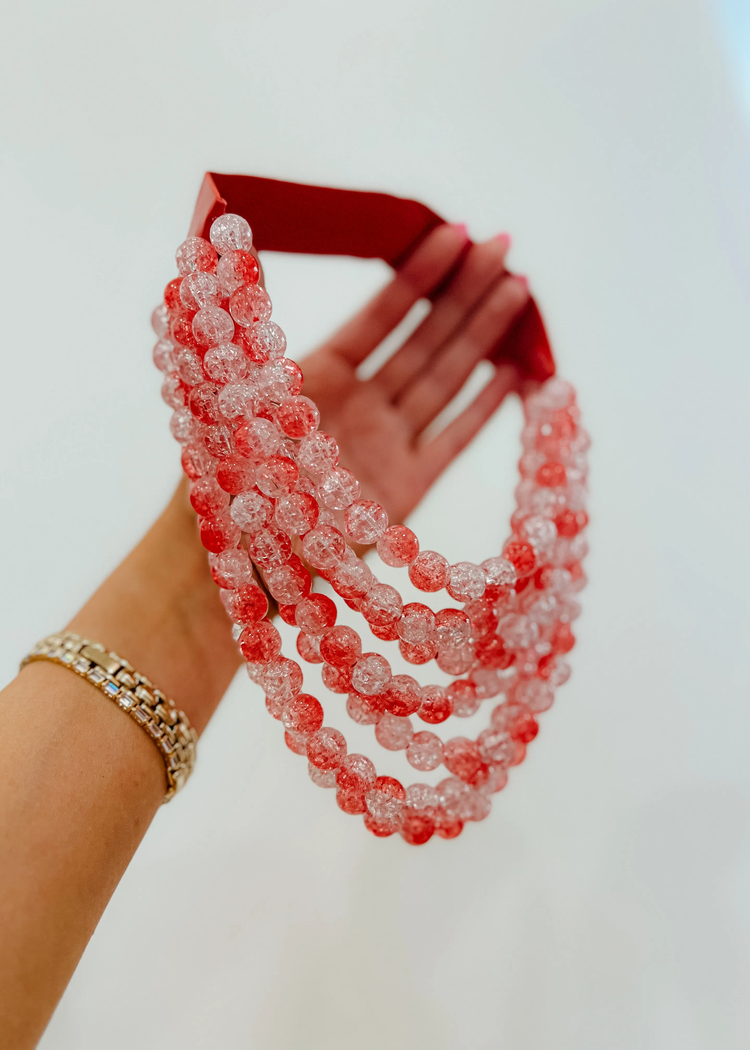 Ice Textured Round Marble Necklace