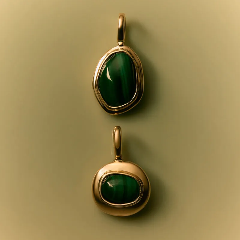 INTO THE FLOW MALACHITE CHARM