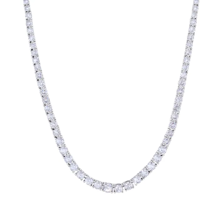 Kelly Waters Platinum Finish CZ Tennis Necklace 18" (SI6051)