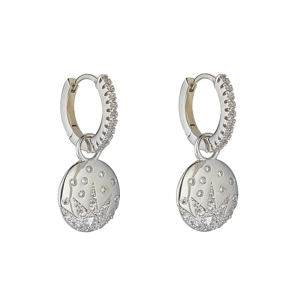 Knight & Day Brooklyn Rhodium Earrings P126EAP
