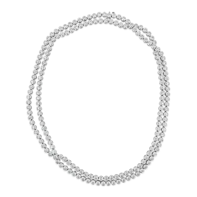 Long Diamond Tennis Necklace