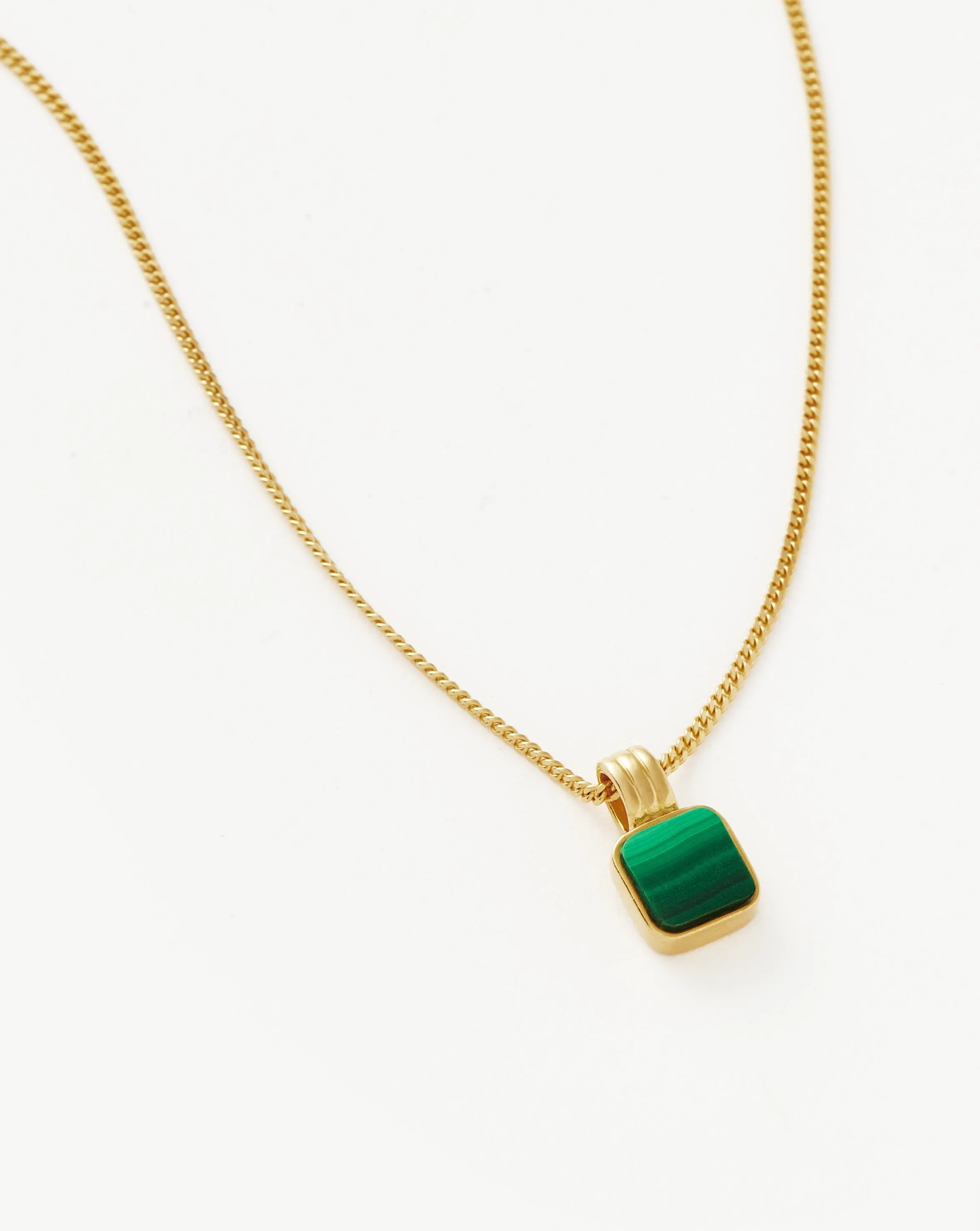 Lucy Williams Mens Square Charm Necklace