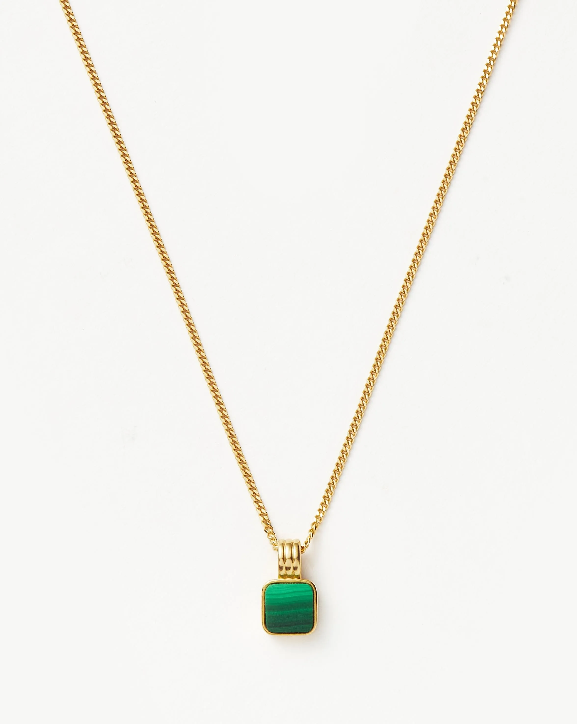 Lucy Williams Mens Square Charm Necklace