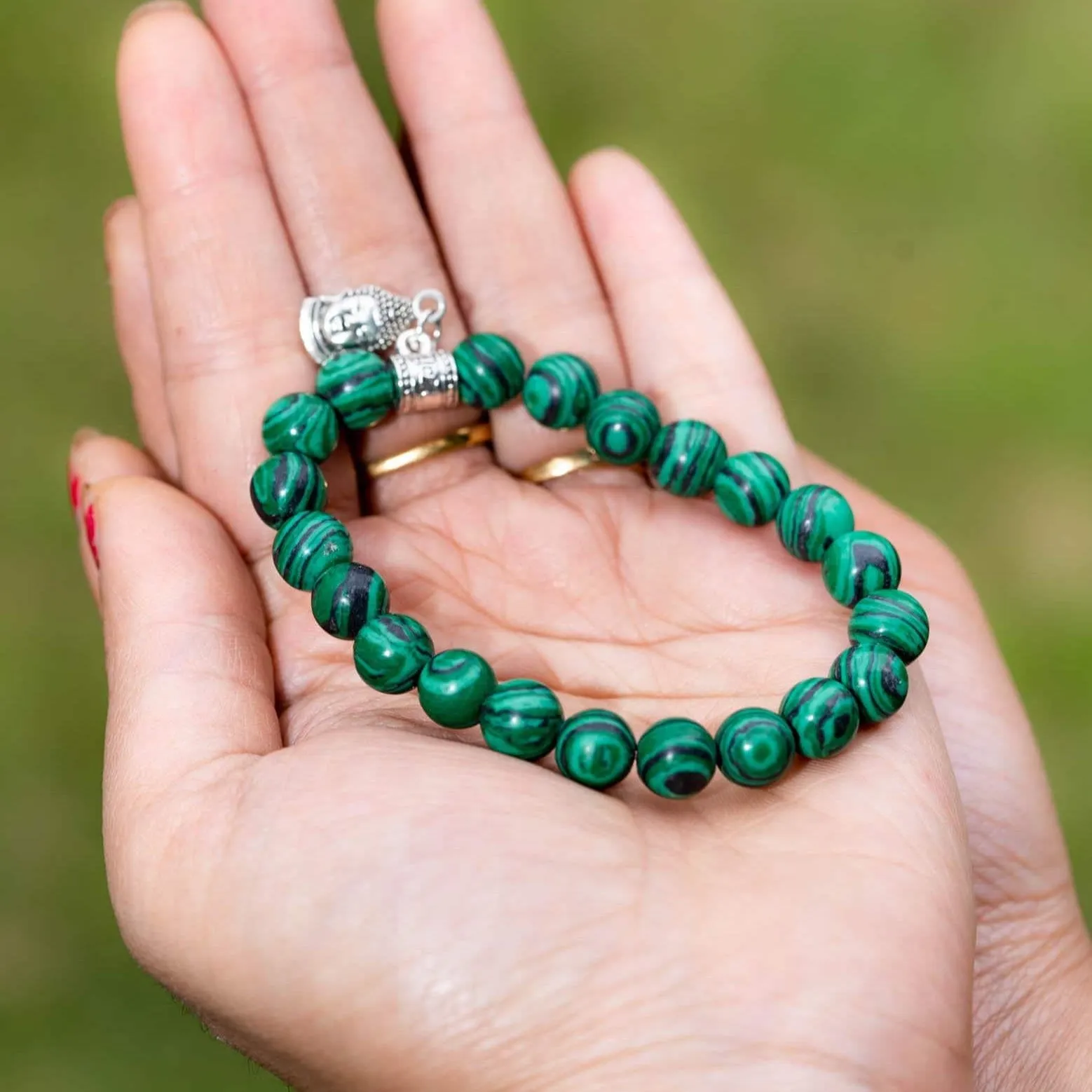 Malachite Charm Bracelet