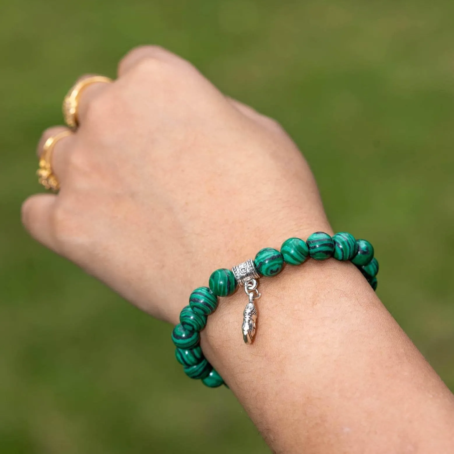 Malachite Charm Bracelet