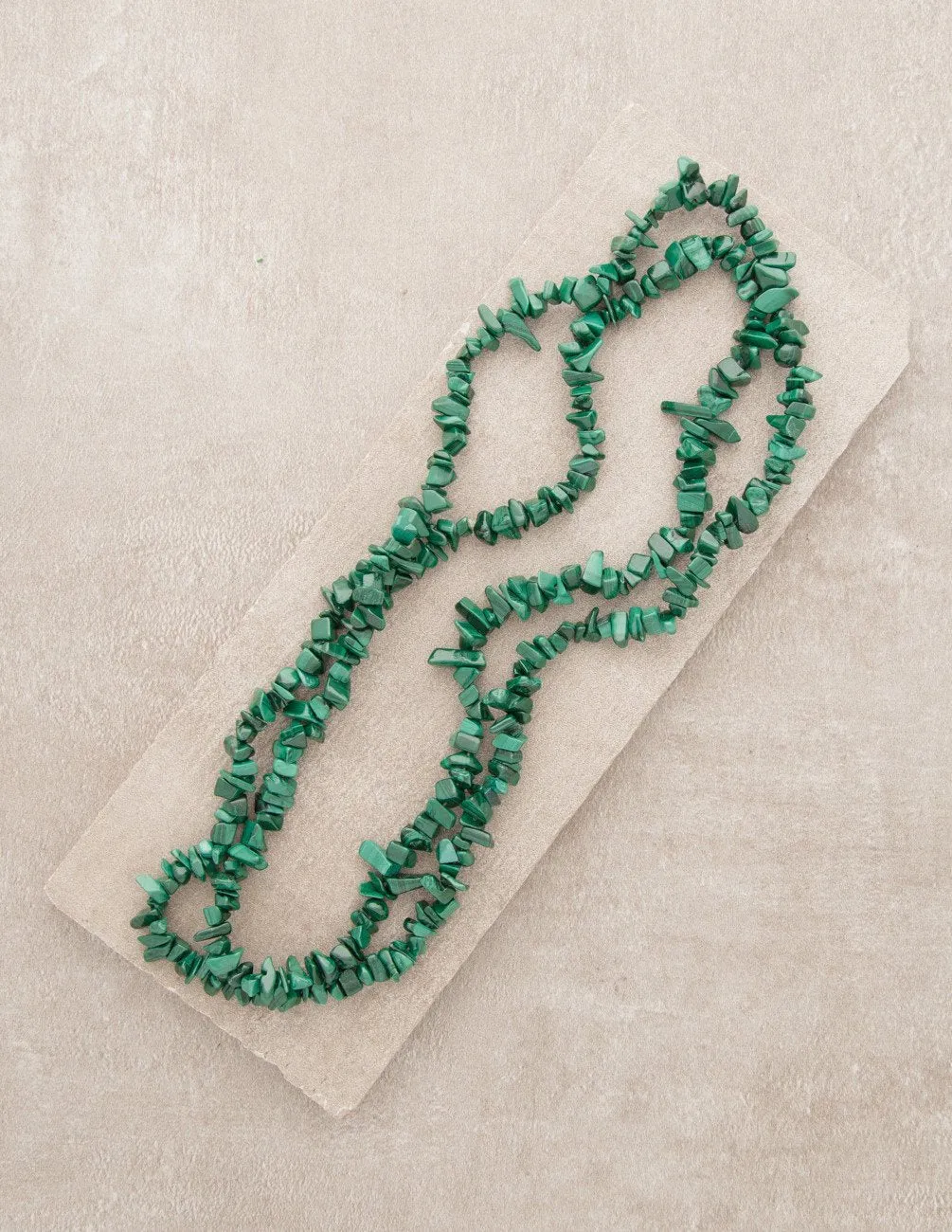 Malachite Gemstone Chip Necklace