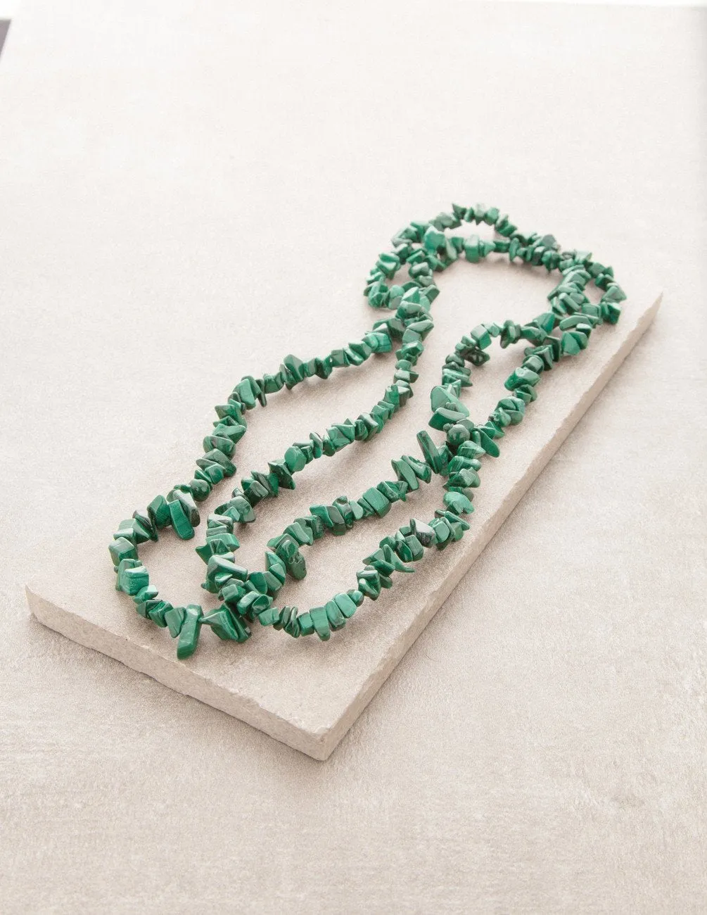 Malachite Gemstone Chip Necklace