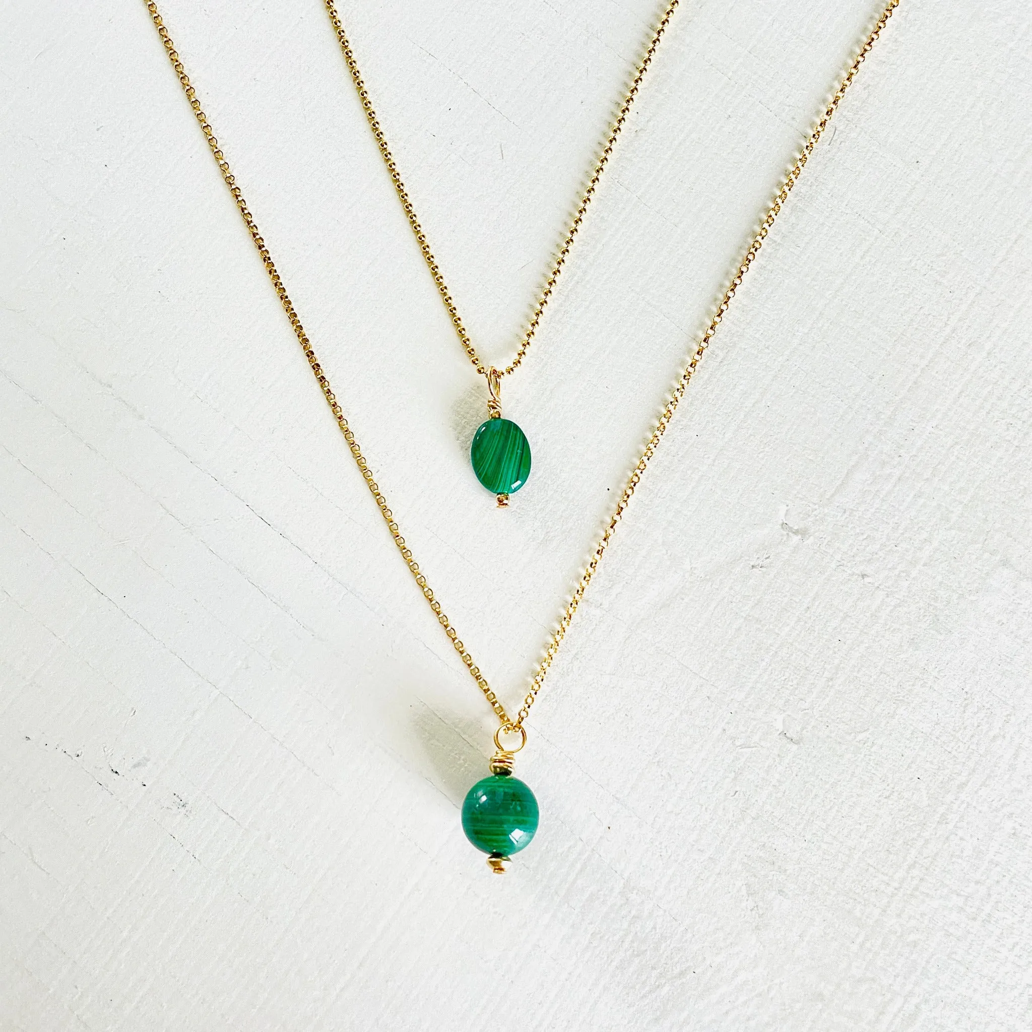 Malachite Get Focused Charm Necklace