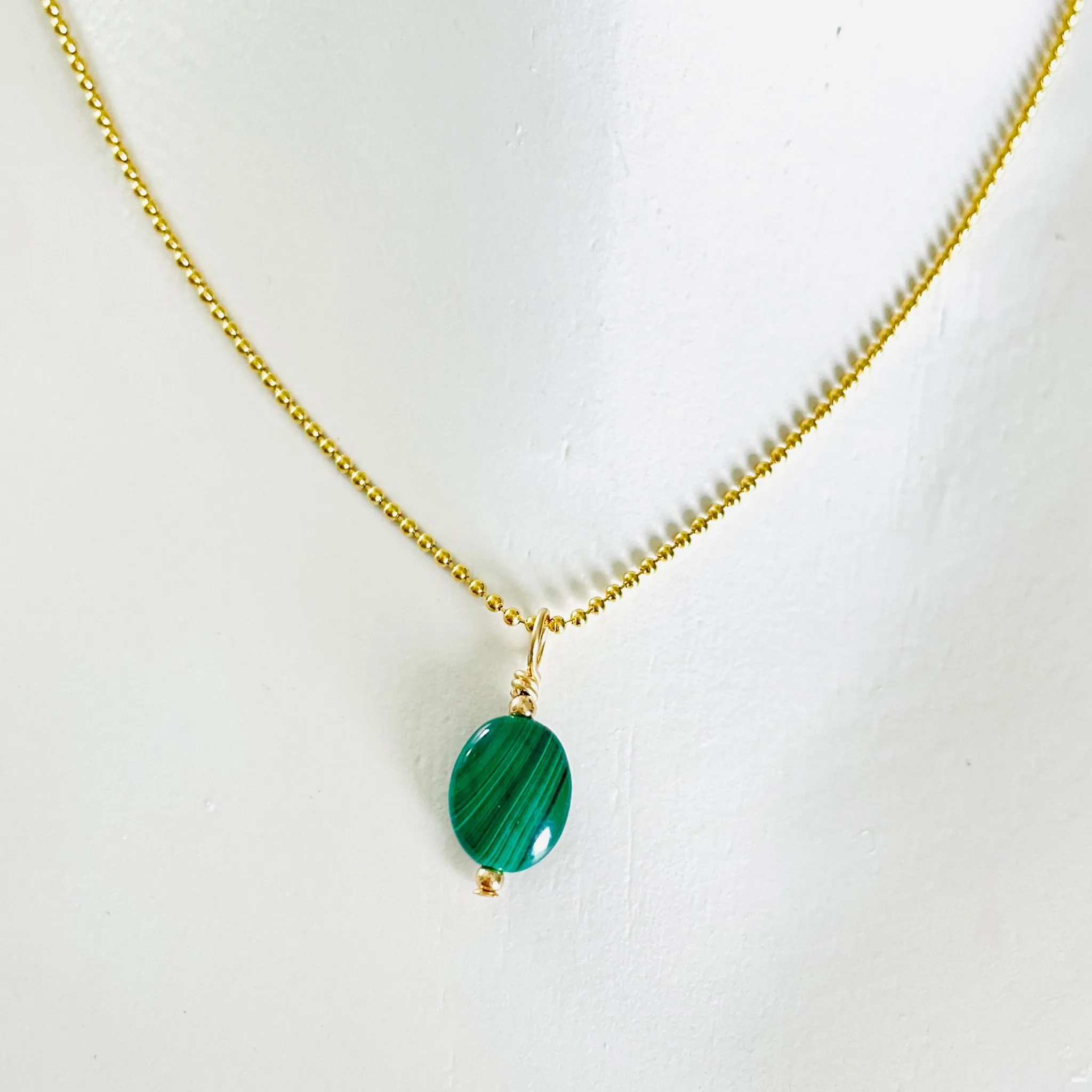 Malachite Get Focused Charm Necklace