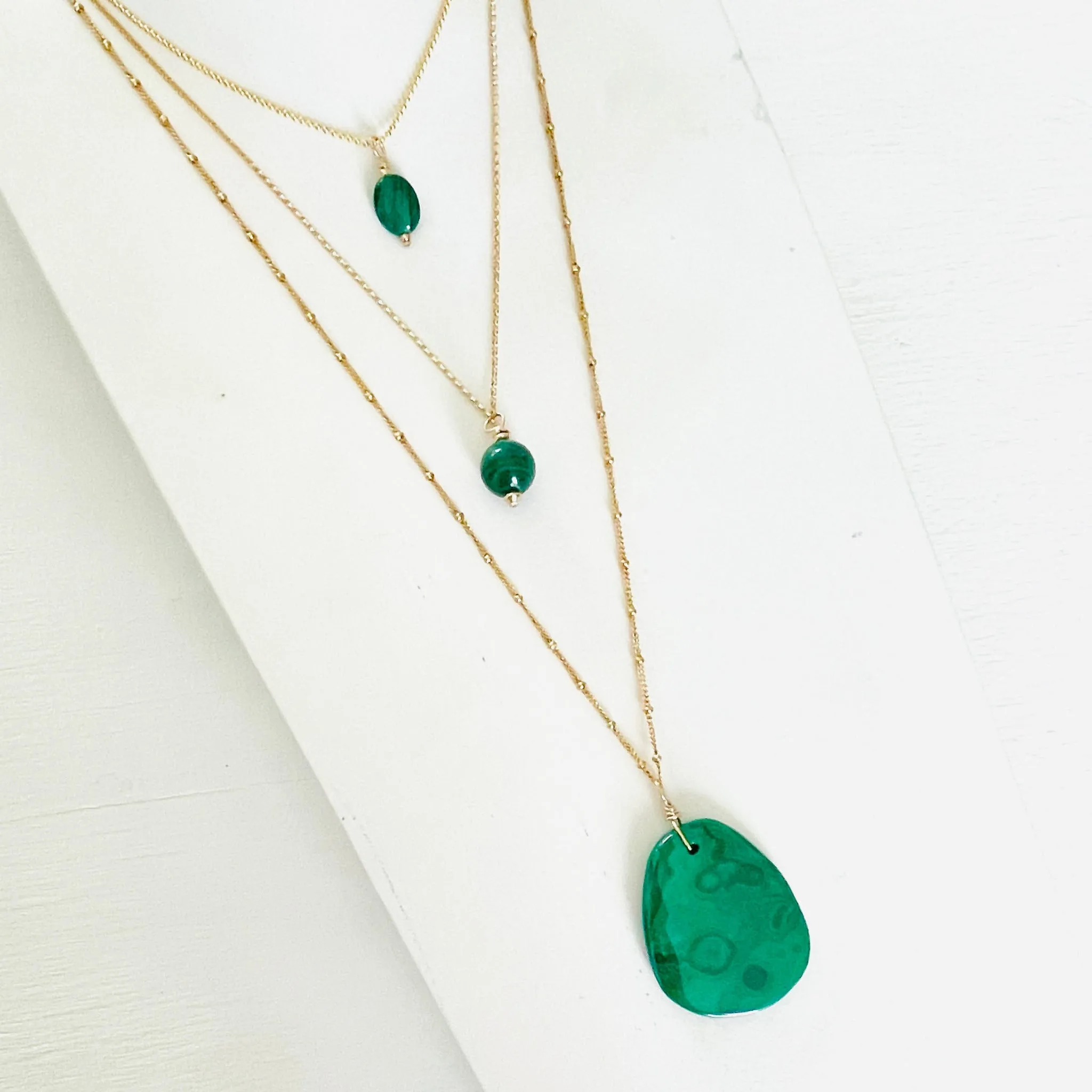 Malachite Get Focused Charm Necklace