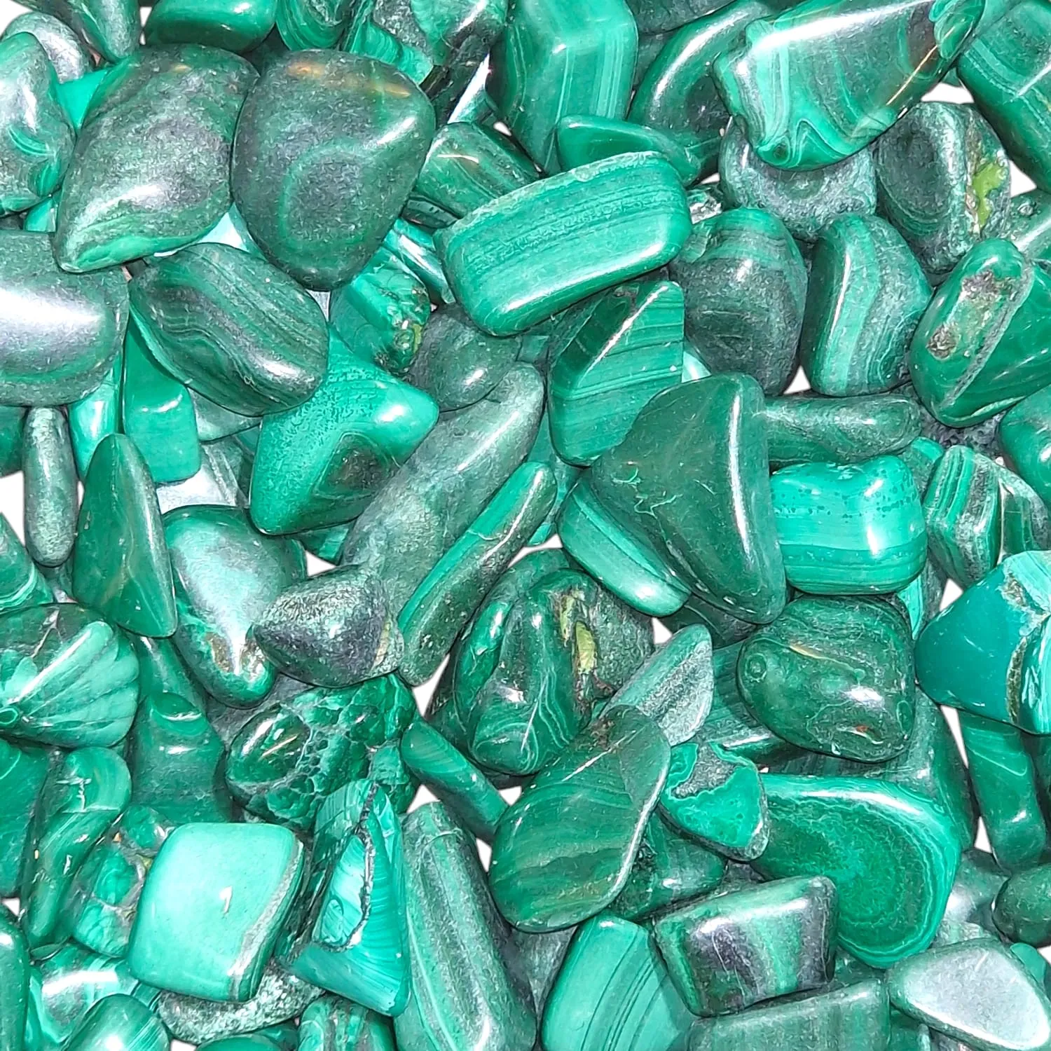 Malachite Mini Gem Chips – Transform, Heal, and Glow Up