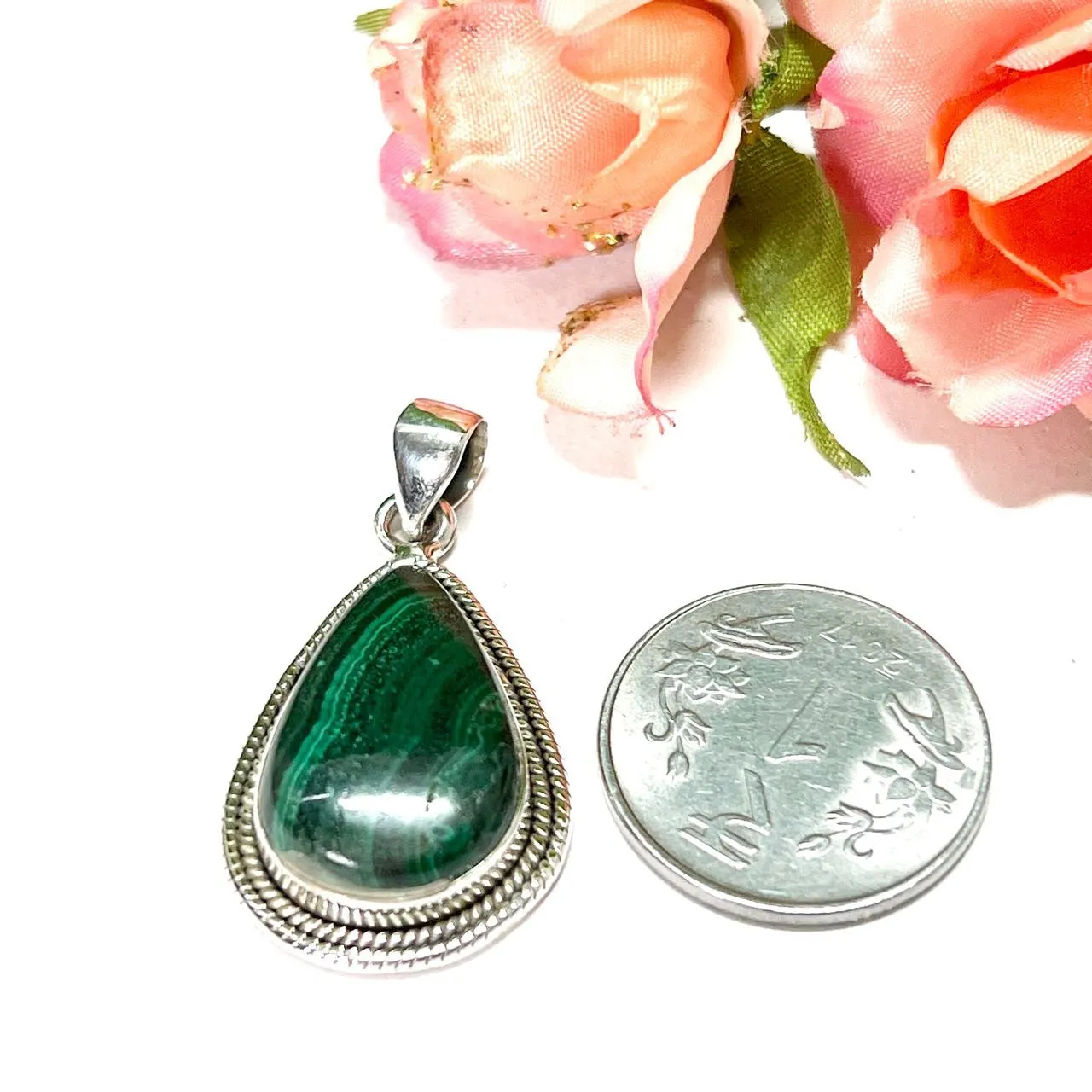 Malachite Premium Pendants in Silver (Transformation)