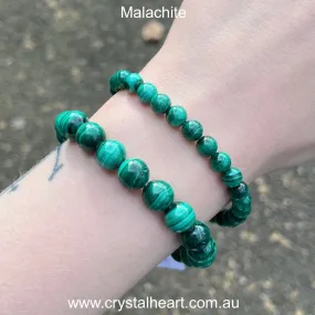 Malachite Stretch Bead Bracelet