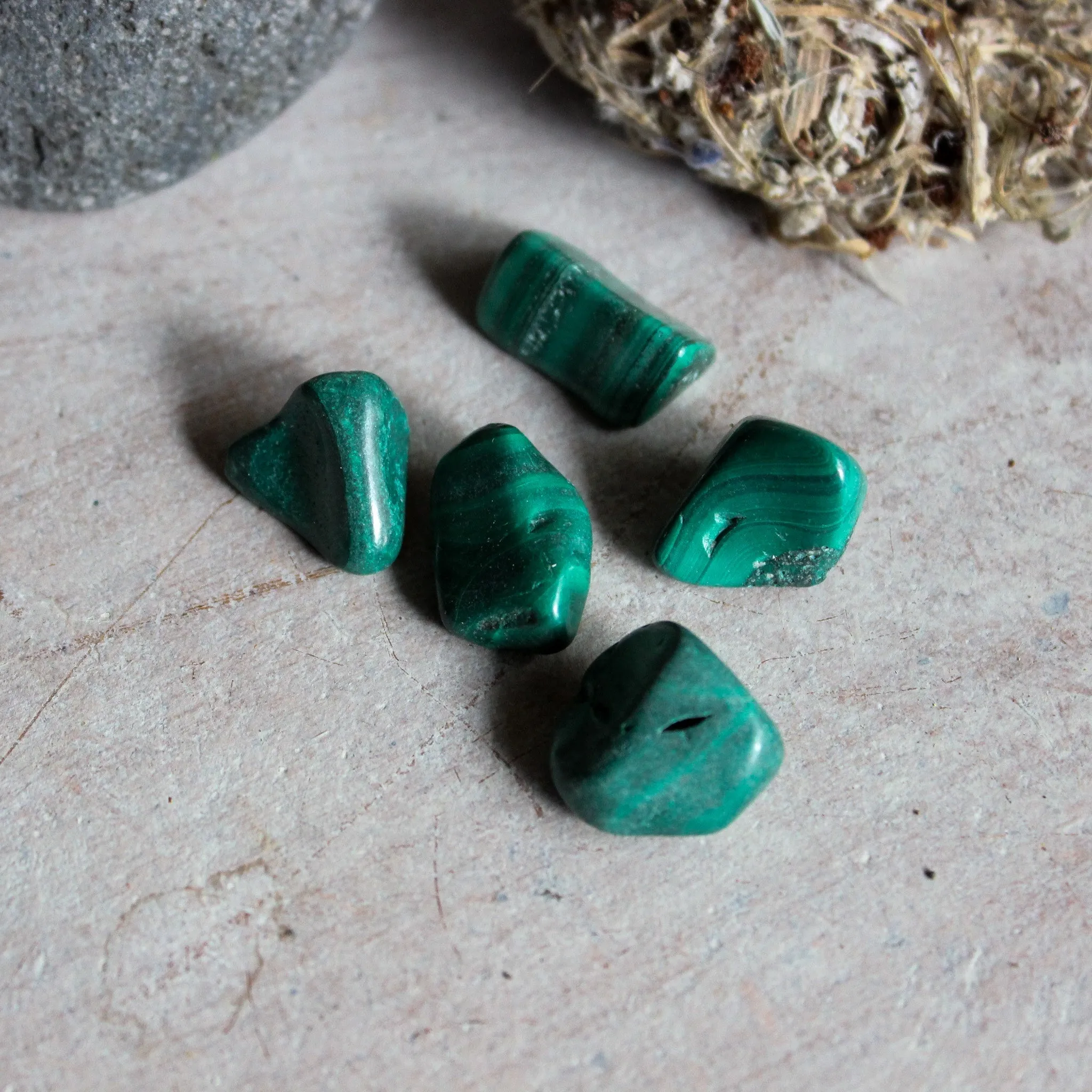 Malachite Tumbled Stones