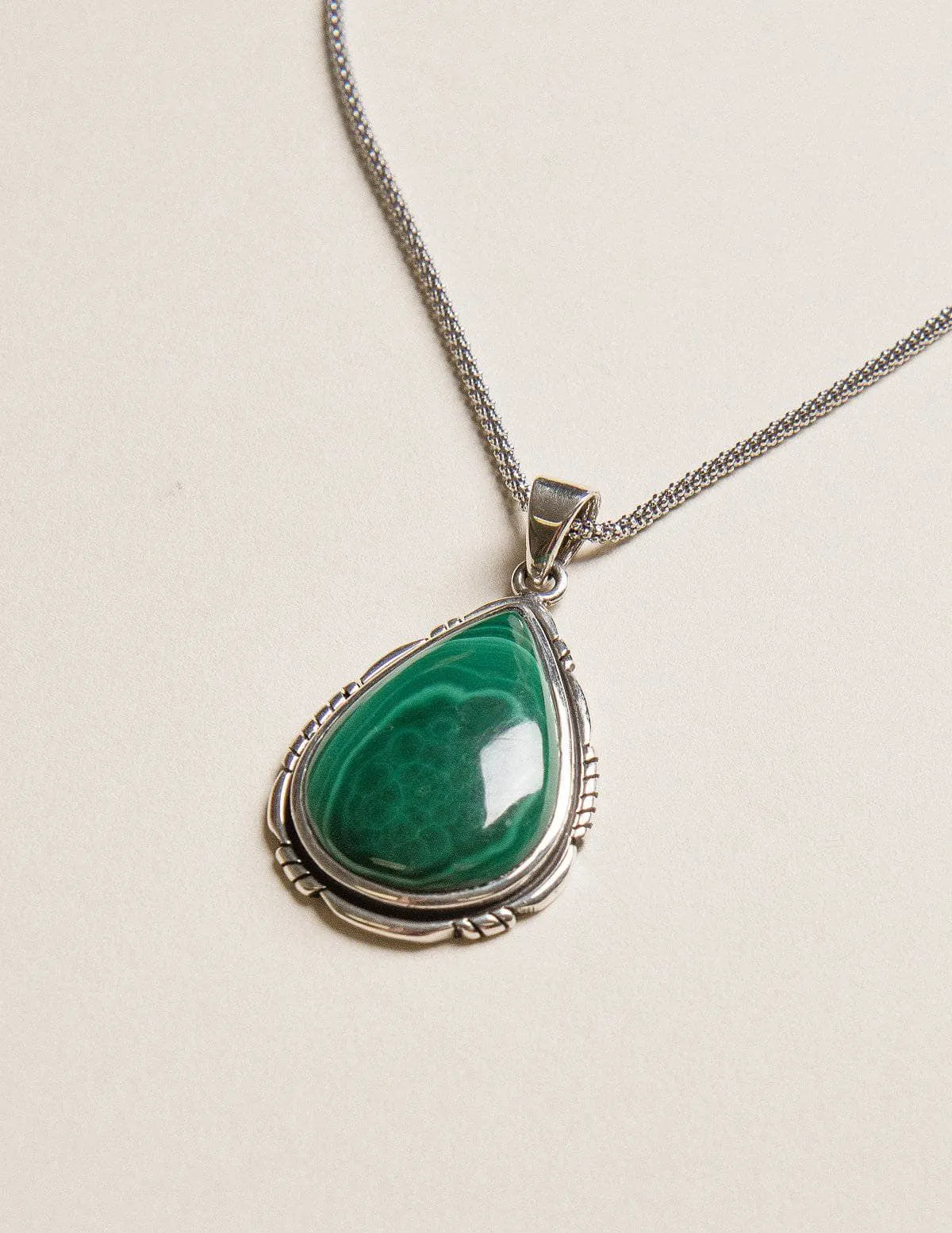 Malachite Vintage Gemstone Necklace