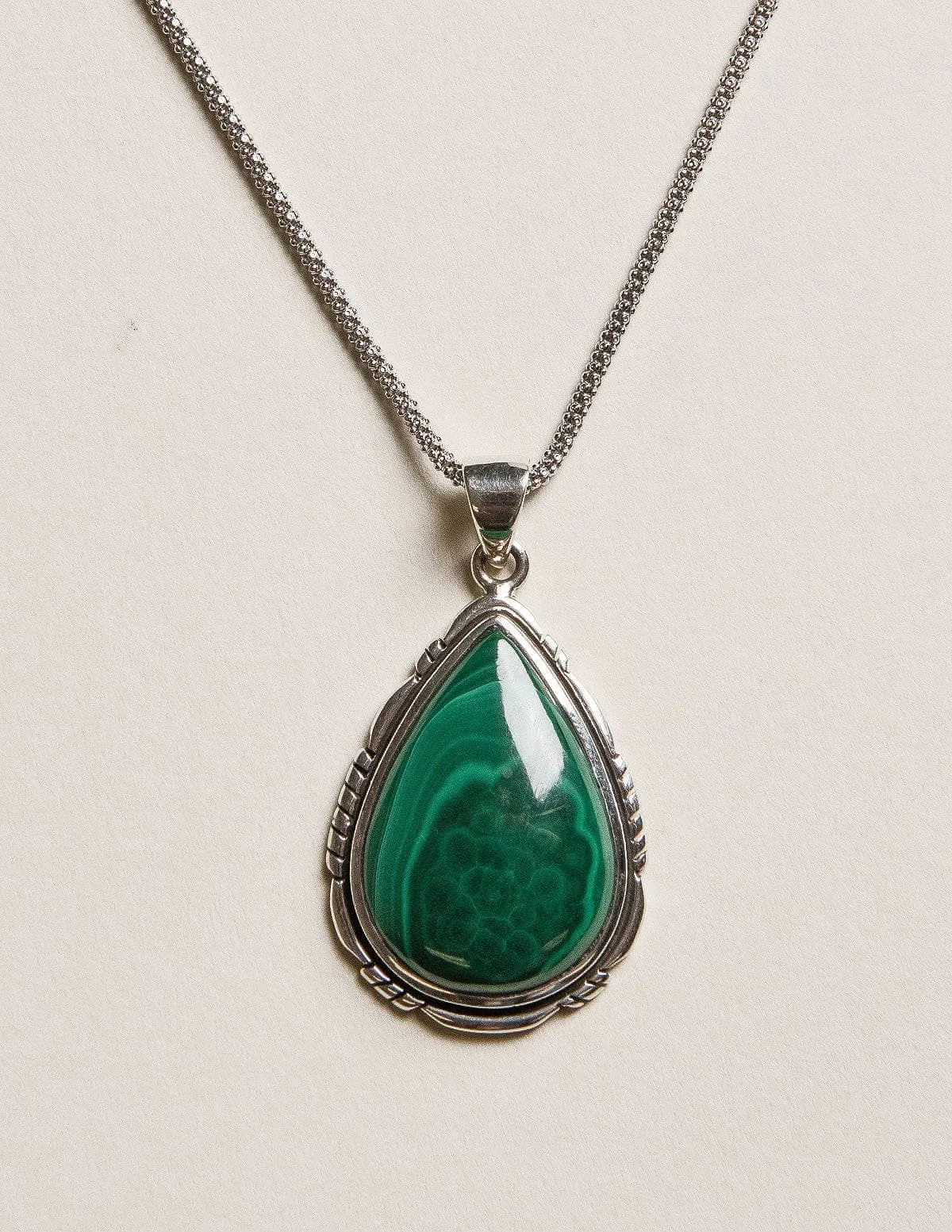 Malachite Vintage Gemstone Necklace