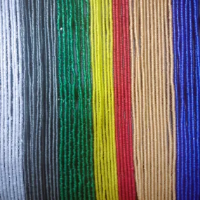 Matte Single Color Bead Strands, Variety Colors, 42-Inch Tie-on Cotton Strings