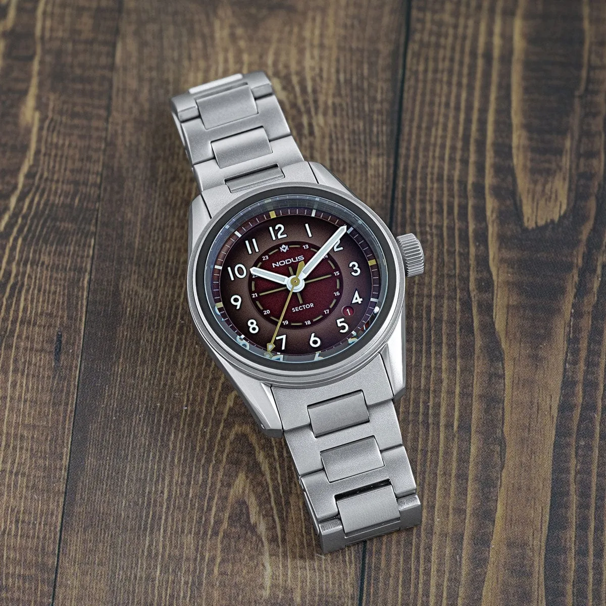 Nodus Sector Field Automatic Watch - Redwood - Date