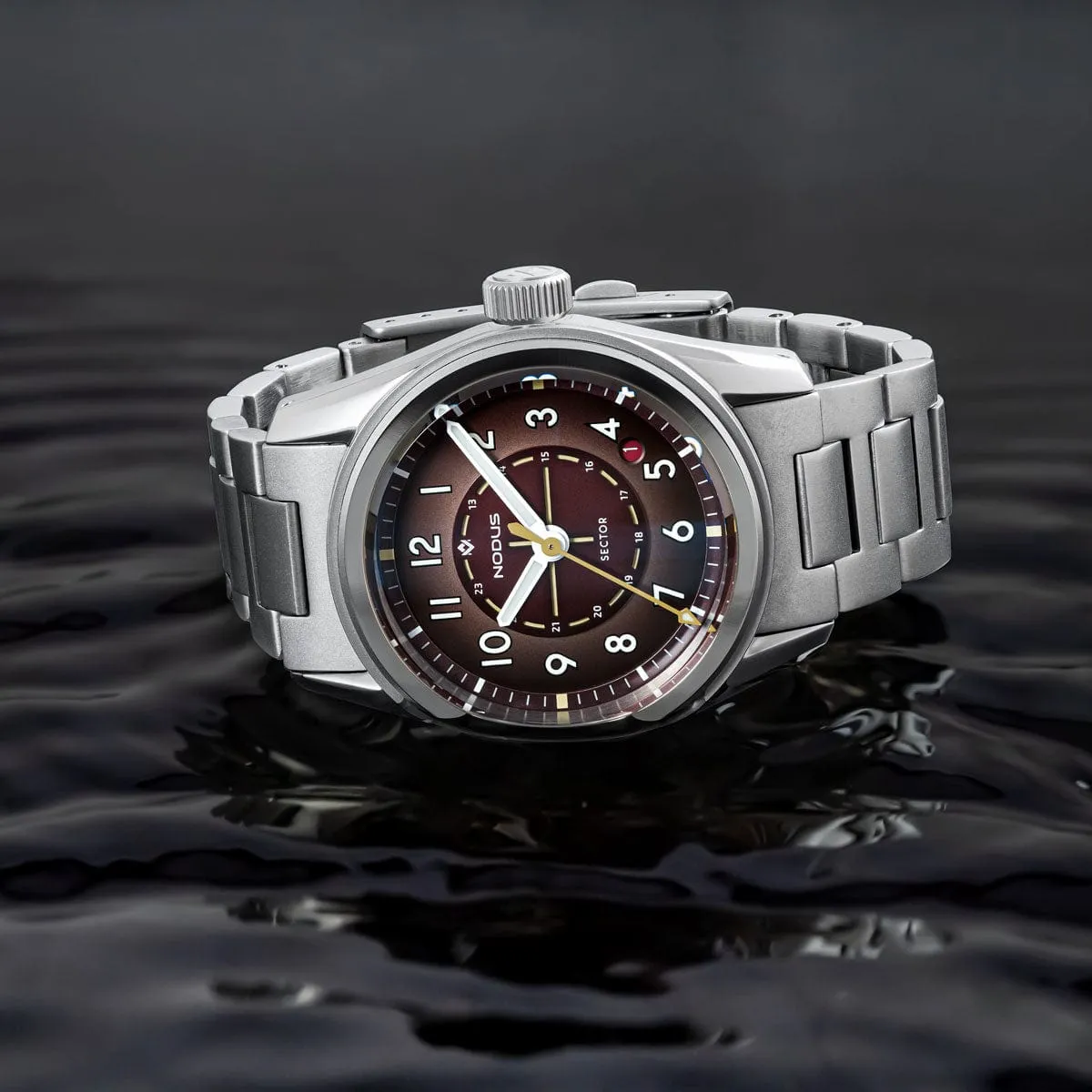 Nodus Sector Field Automatic Watch - Redwood - Date