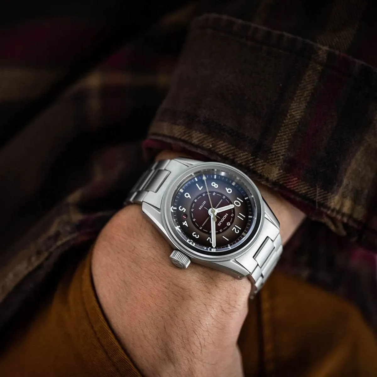 Nodus Sector Field Automatic Watch - Redwood - Date