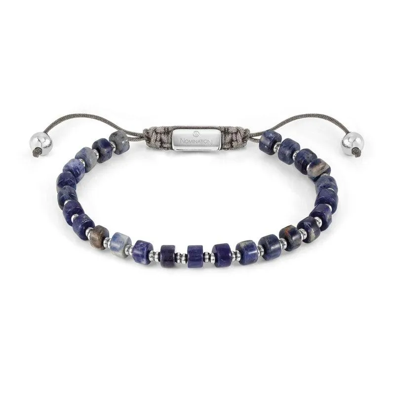Nomination Instinct Style Bracelet, Sodalite Stone, Stainless Steel