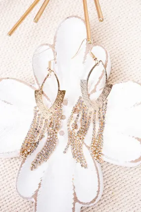 NYC Lights Goldtone Crystal Tassel Earrings