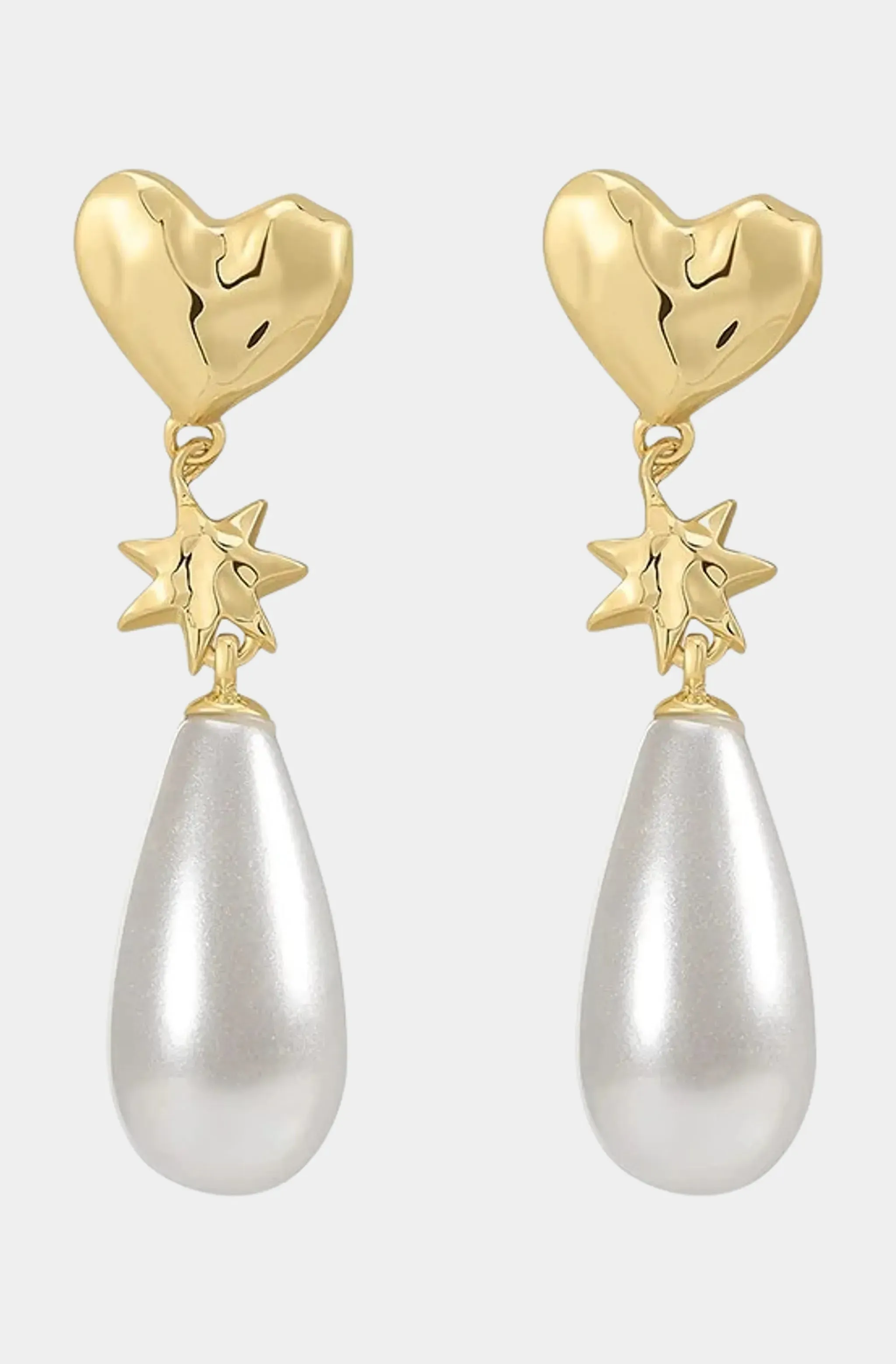 Pearl Star Stud Earrings