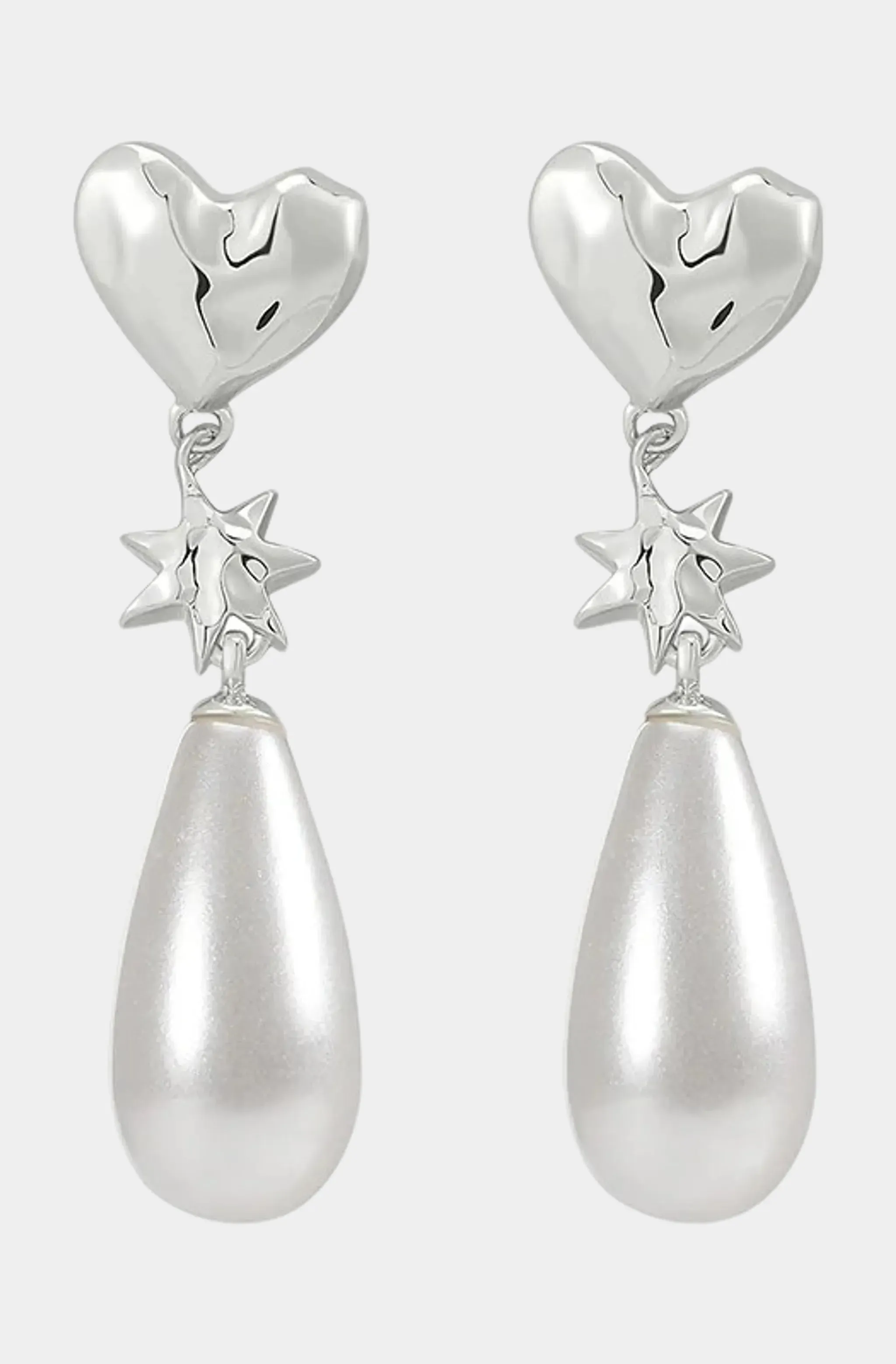 Pearl Star Stud Earrings