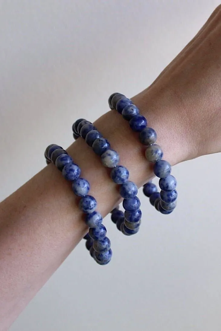 Pebble House Sodalite Bracelet 8 mm or 6 mm