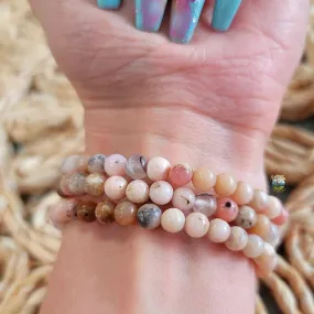 Peruvian Pink Opal Bracelet for Love, Romance & Tranquility