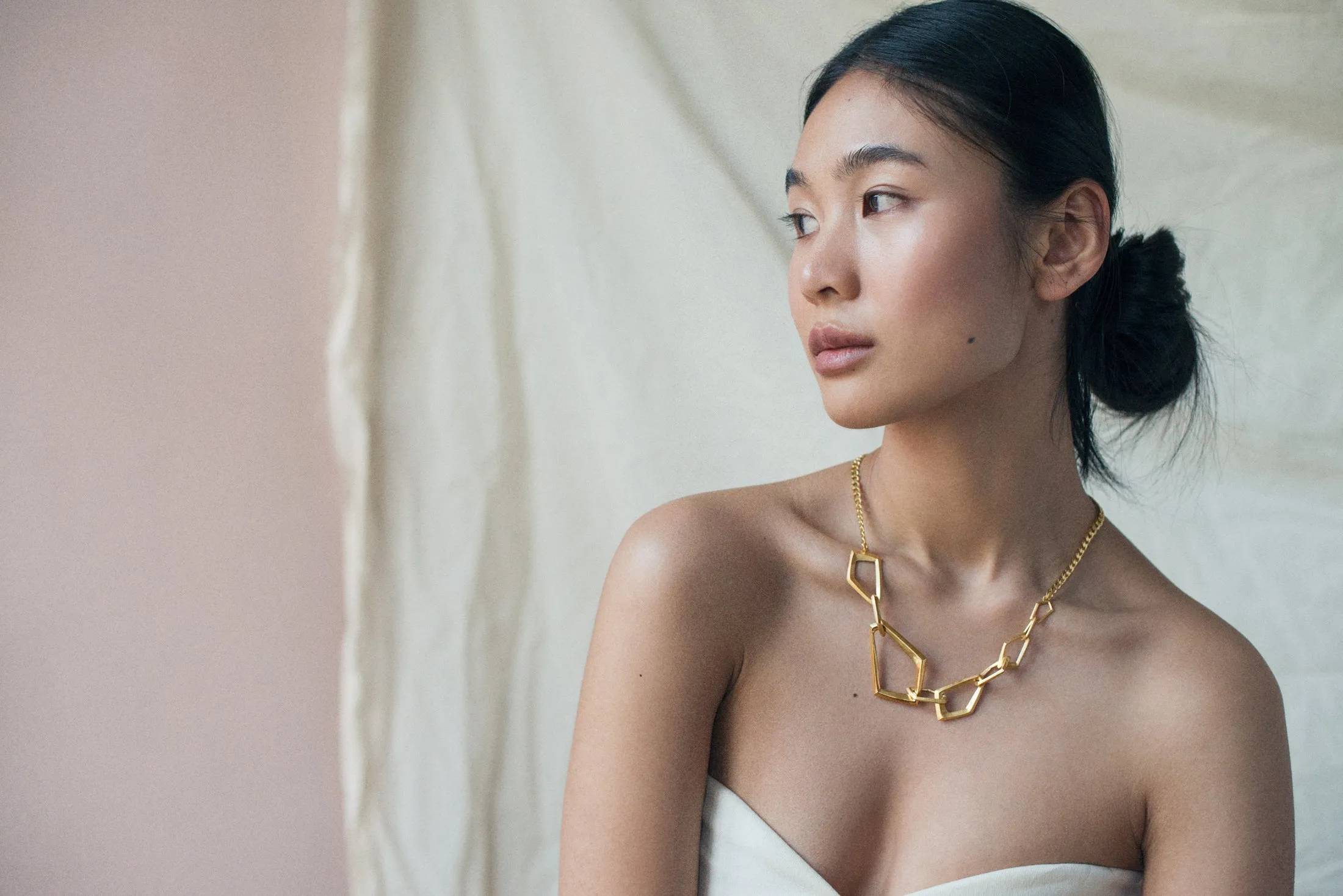 Polygon Medium Hoop Earring