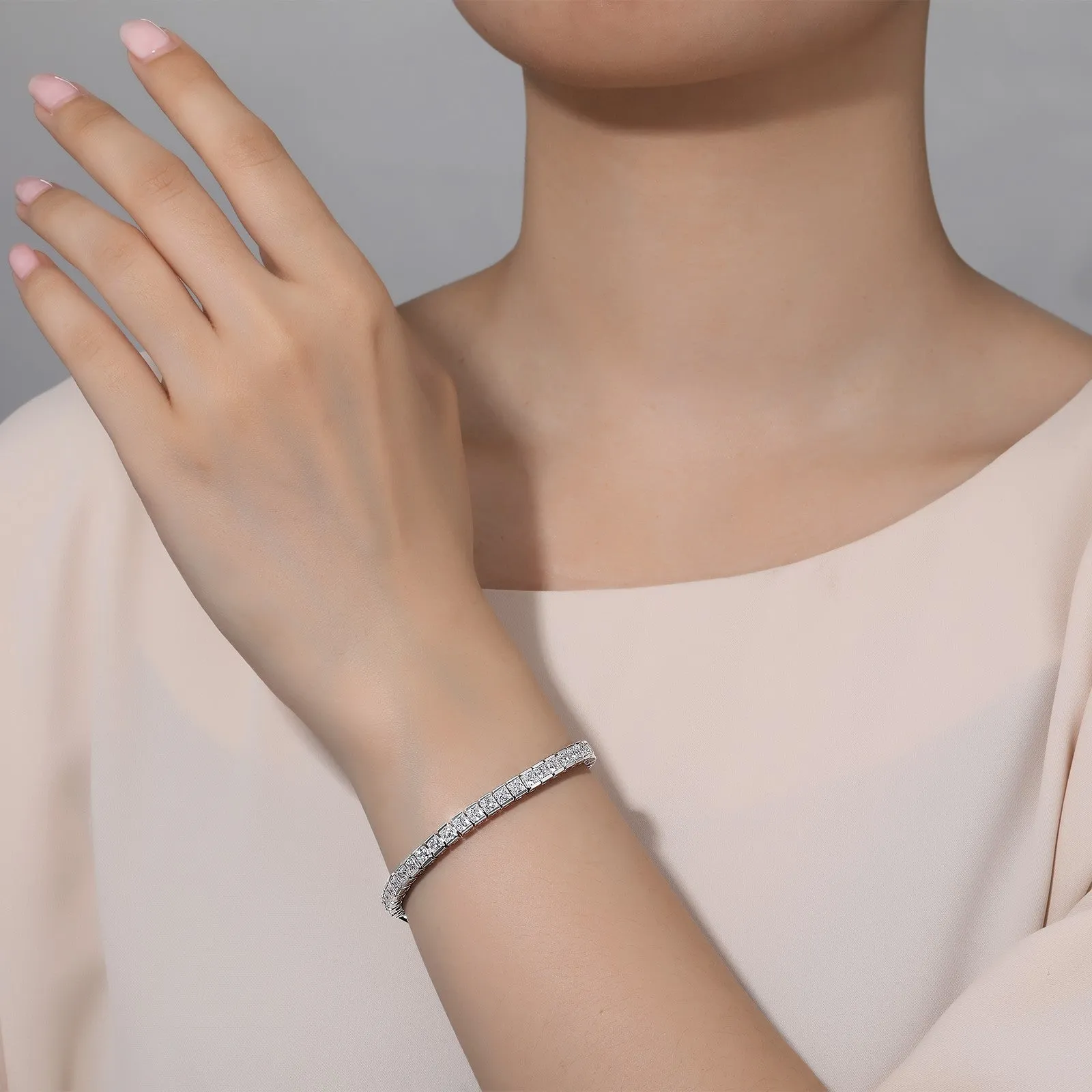 Princess-Cut Tennis Bracelet