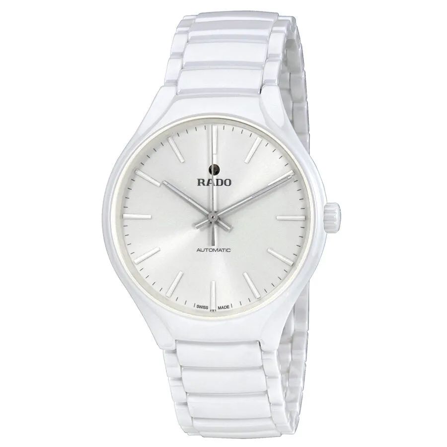 Rado True L White Dial Men's Ceramic Watch R27058012