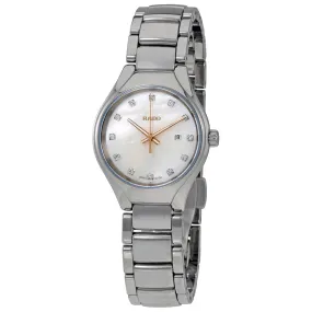 Rado True Quartz MOP Dial Plasma High-tech Ceramic Ladies Watch R27060902