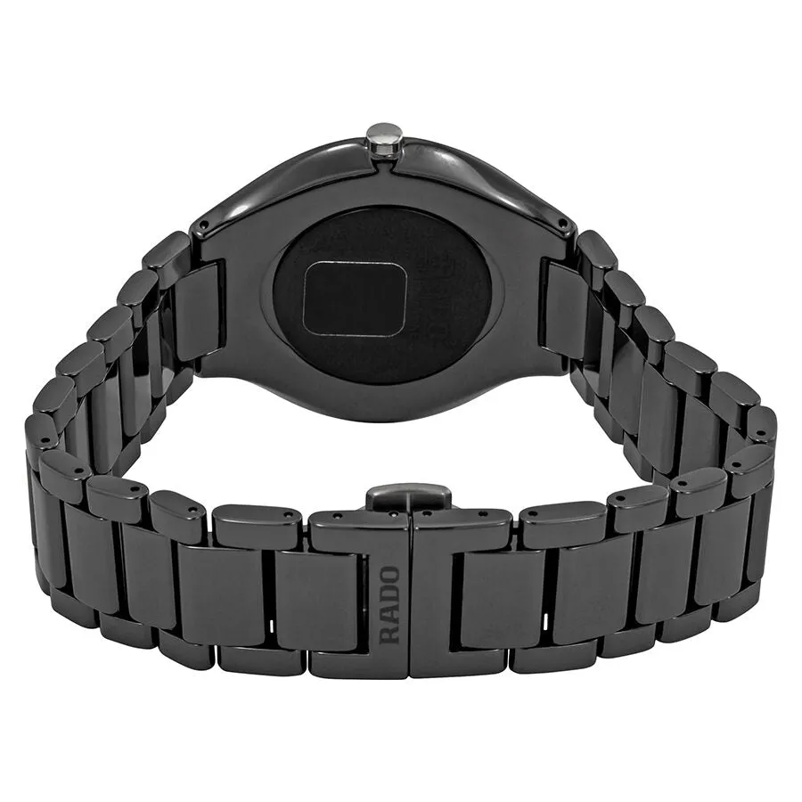 Rado True Thinline Black Dial Black Ceramic Men's Watch R27741712