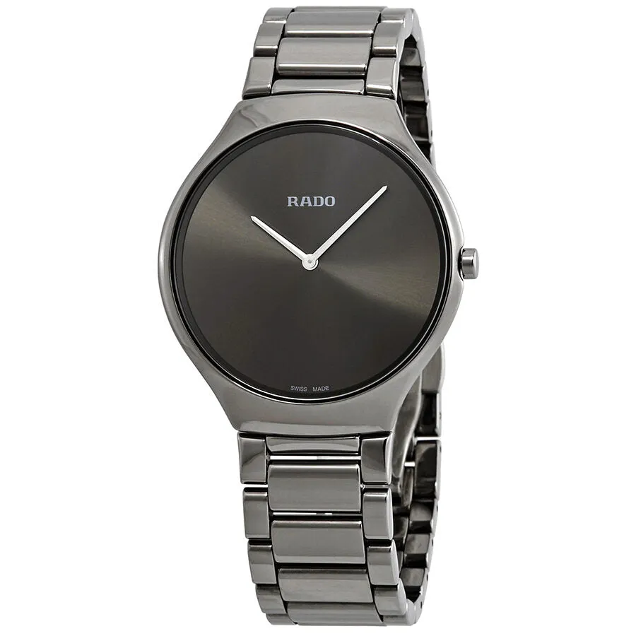 Rado True Thinline Grey Dial Men's Ceramic Watch R27955122